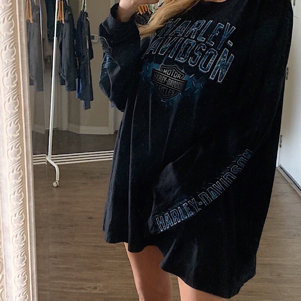 HARLEY DAVIDSON Long Sleeved Oversized Tee Dress